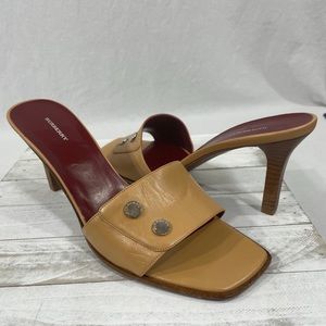 Burberry Open Toe Slide on Heel